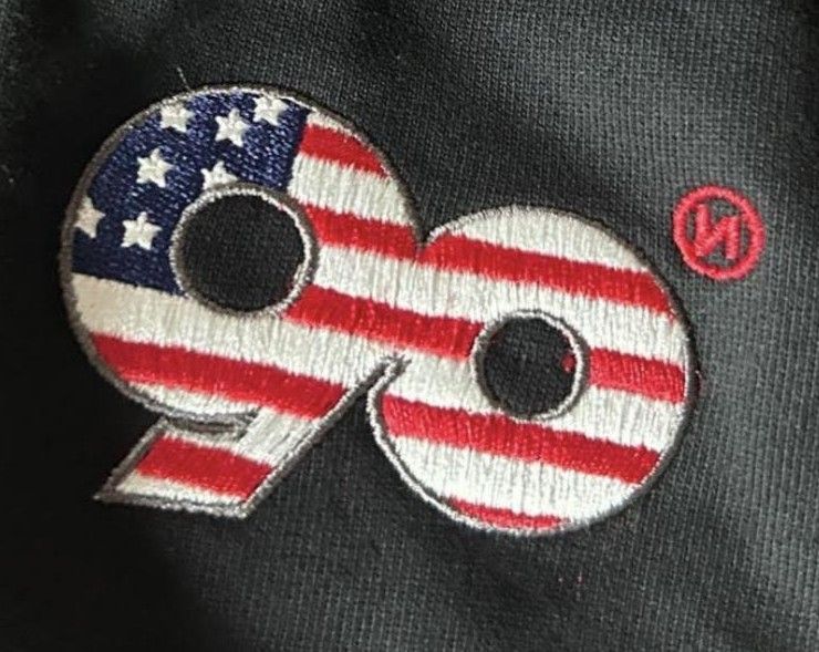 男女兼用 9090 NINETY NINETY ナインティナイン American 90Logo スウェットパンツ Sサイズ ブラック