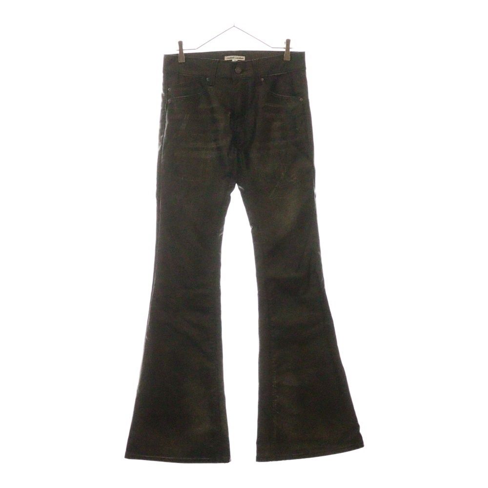 JADED LONDON ジェイデッドロンドン ダメージ加工 フ フェイクレザー パンツ ブラック