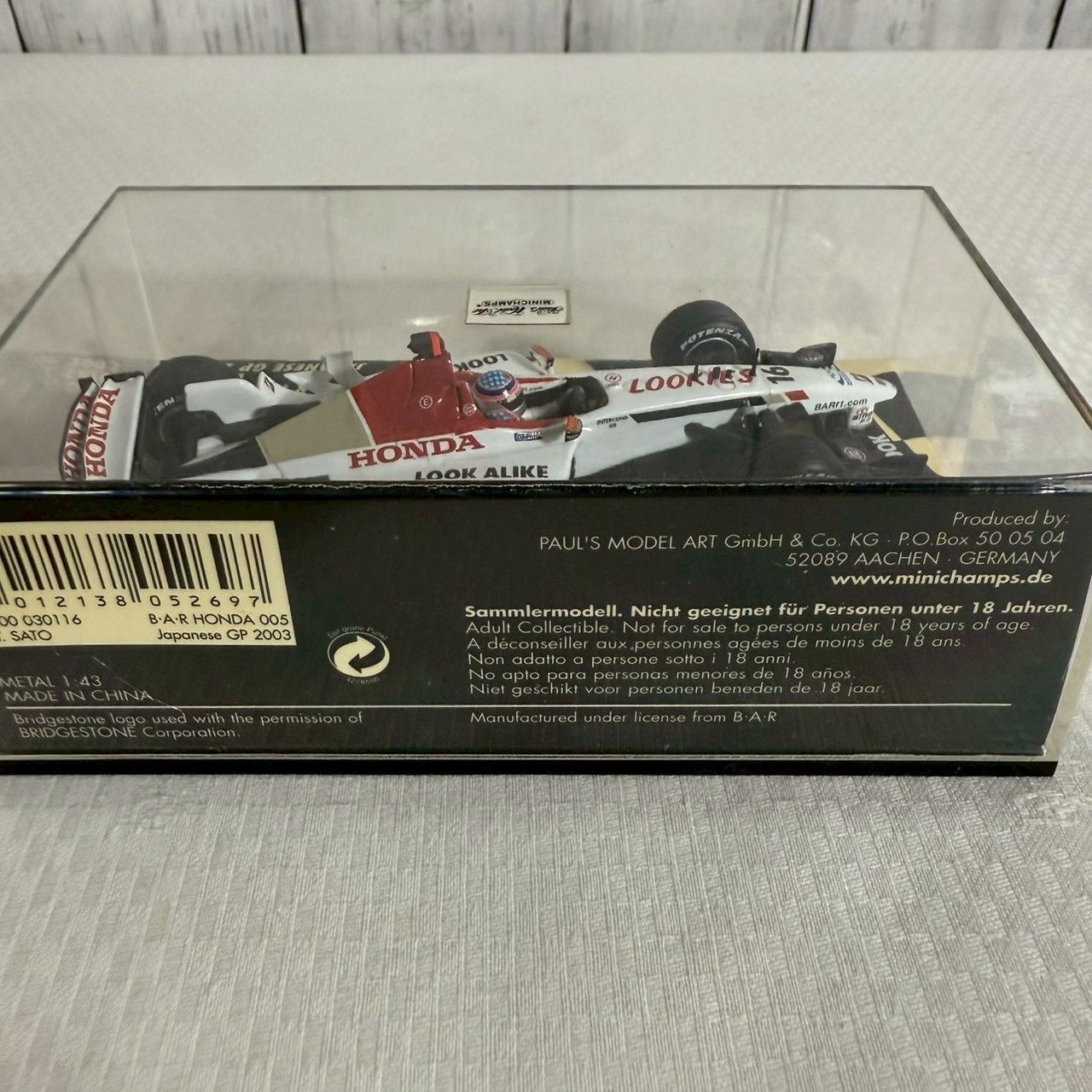 値下げ交渉歓迎] F1ミニカー 1/43 BAR Honda 佐藤琢磨