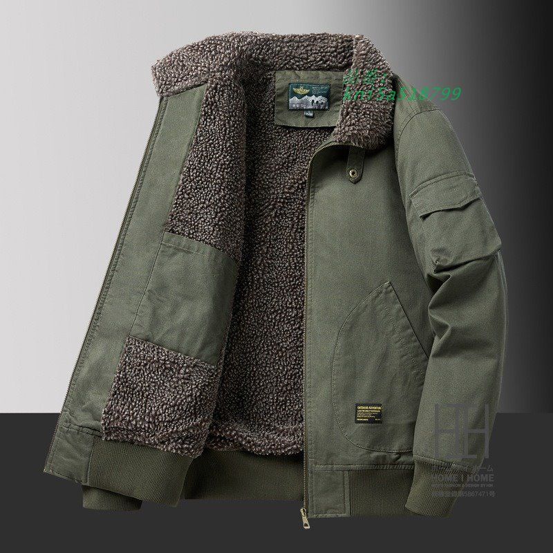 ミリタリージャケット メンズ 防寒 40代 50代 裏起毛 防寒着 襟ボア 秋冬 大きいサイズ 厚手 防寒 冬 ボアジャケット ジャケット スタッフ ショート ブルゾン kni5a518799