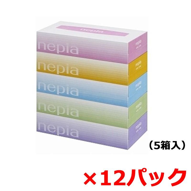 王子ネピア ネピアティッシュ200W 5箱入りＸ12パック-