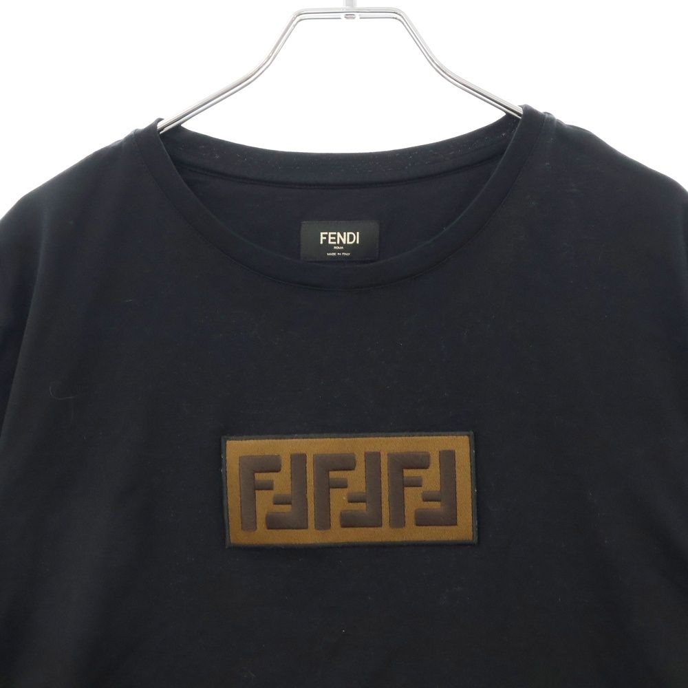 FENDI (フェンディ) FFボックスロゴパッチ半袖Tシャツ 半袖カットソー