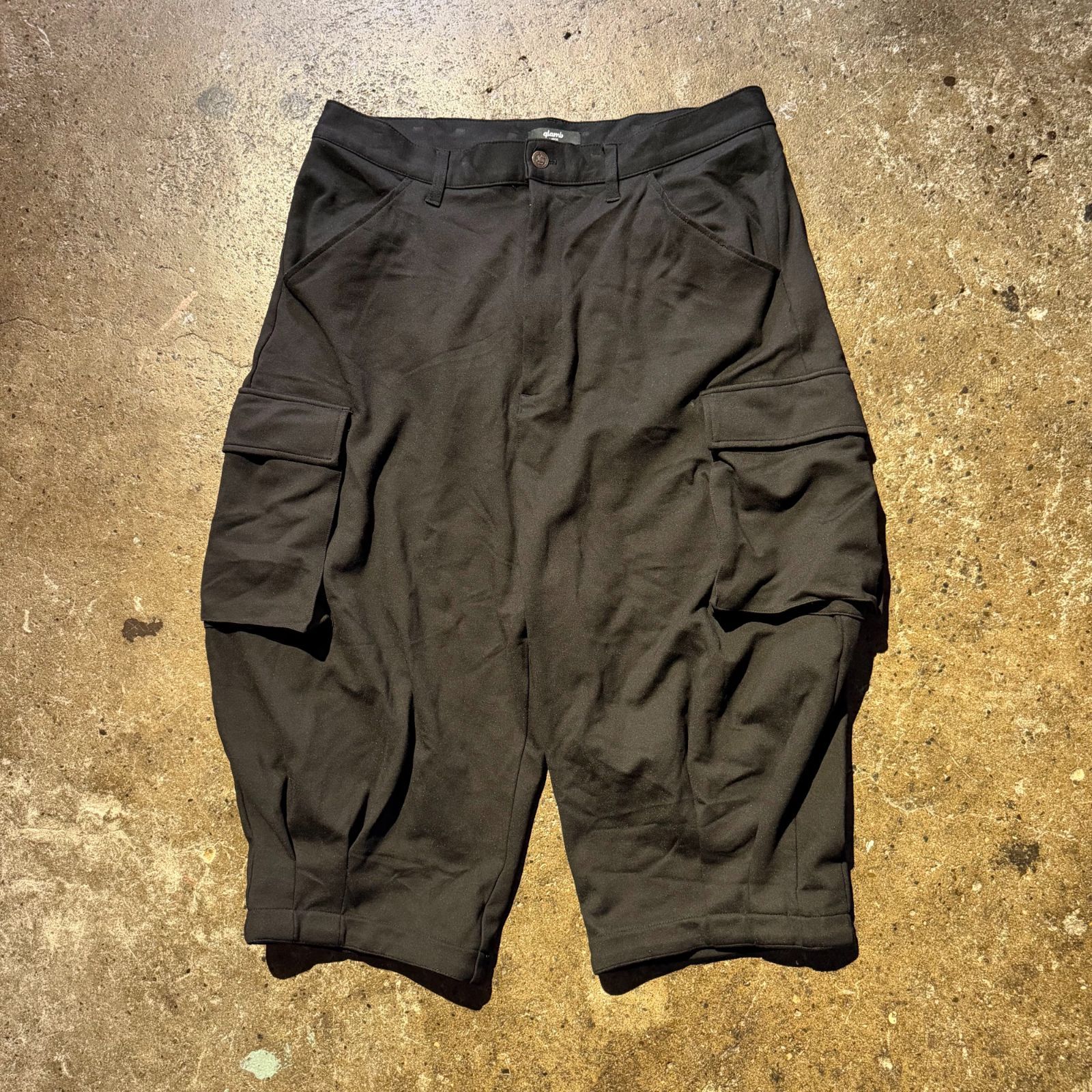 glamb Cropped Sarrouel Cargo Pants ブラック L グラム クロップド サルエル カーゴパンツ