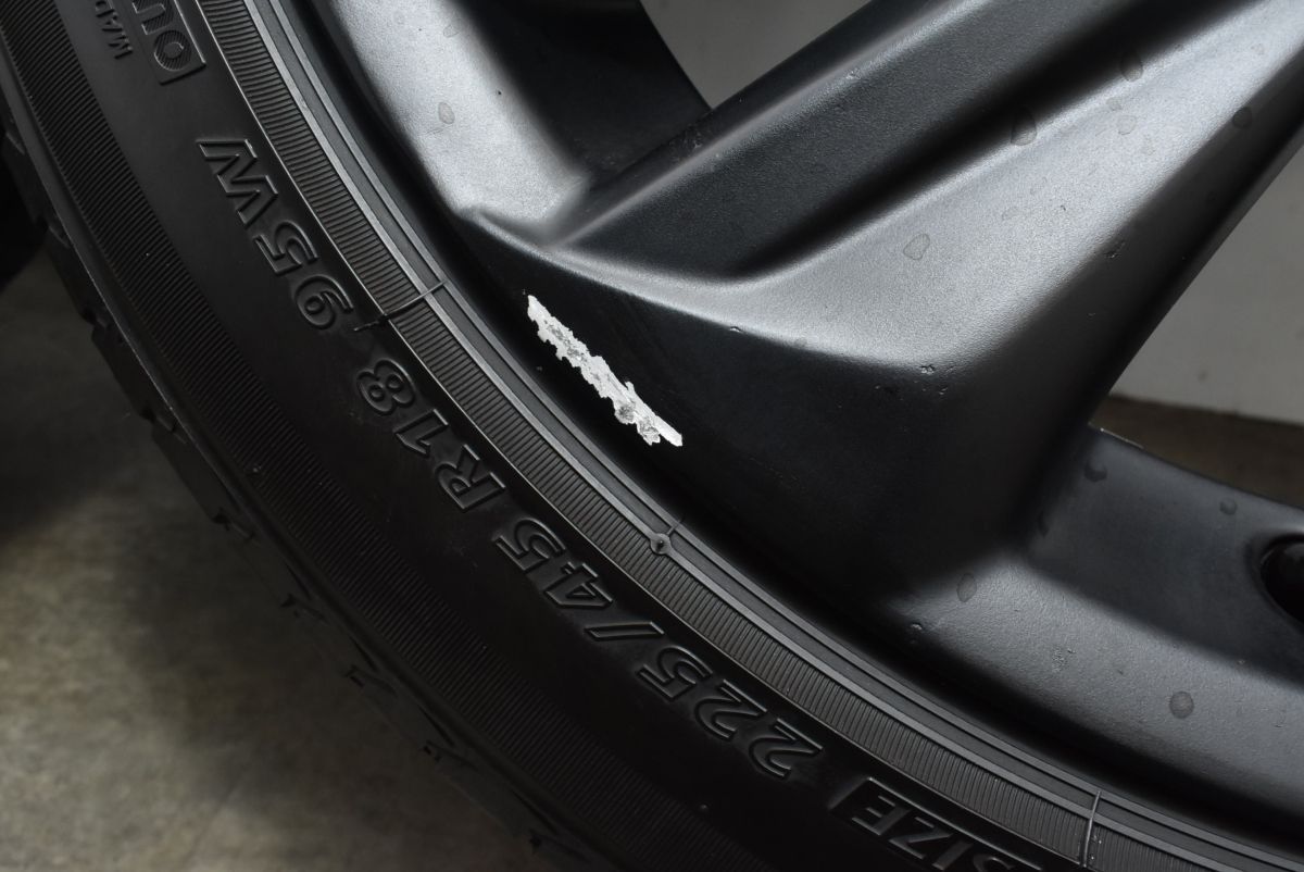 マットブラック】トヨタ 220 クラウン RSアドバンス 後期 18in 8J+40