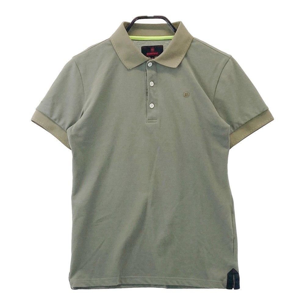サイズ：S BRIEFING GOLF ブリーフィング 半袖ポロシャツ カーキ