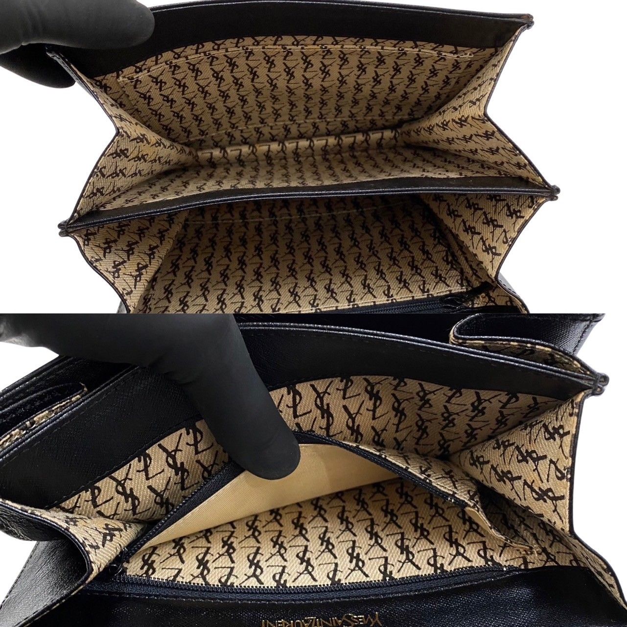 サンローラン　ポシェット　サコッシュ　ショルダー 極 美品 YVES SAINT LAURENT イヴ サンローラン YSL ロゴ レザー