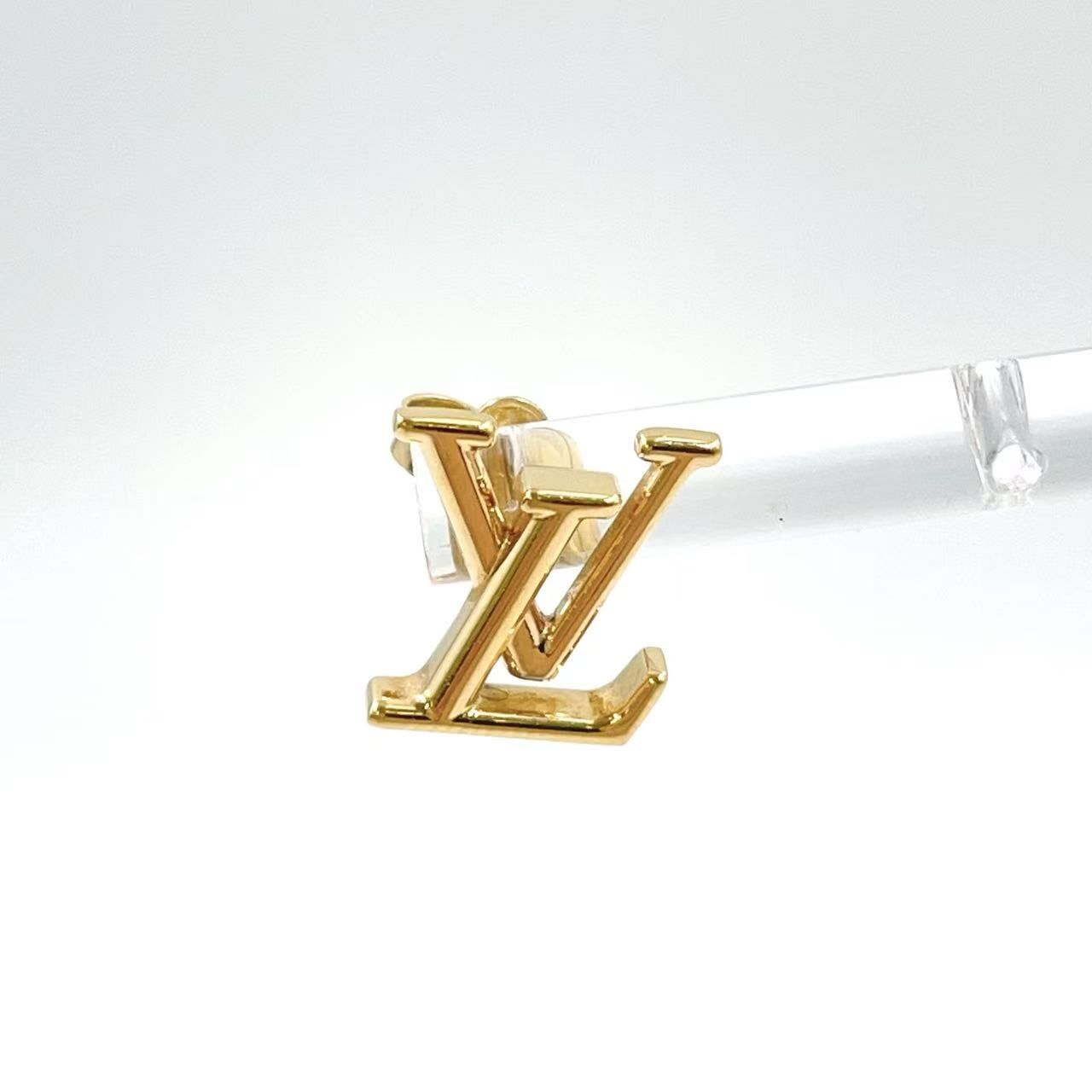 LOUIS VUITTON ゴールド ピアス(片耳用) LOUIS VUITTON ブックル ドレイユ LV アイコニック メタル