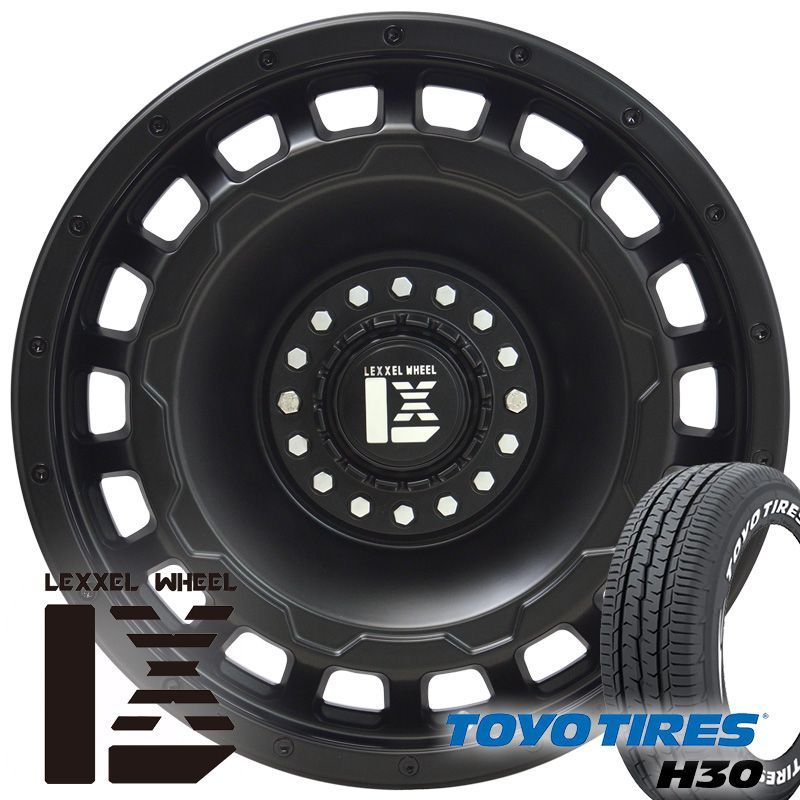 車検対応 日産 キャラバン CARAVAN NV350 タイヤホイールセット LEXXEL SwaGGer ４本セット 1台分 16インチ トーヨー H30 215/65R16 ホワイトレター
