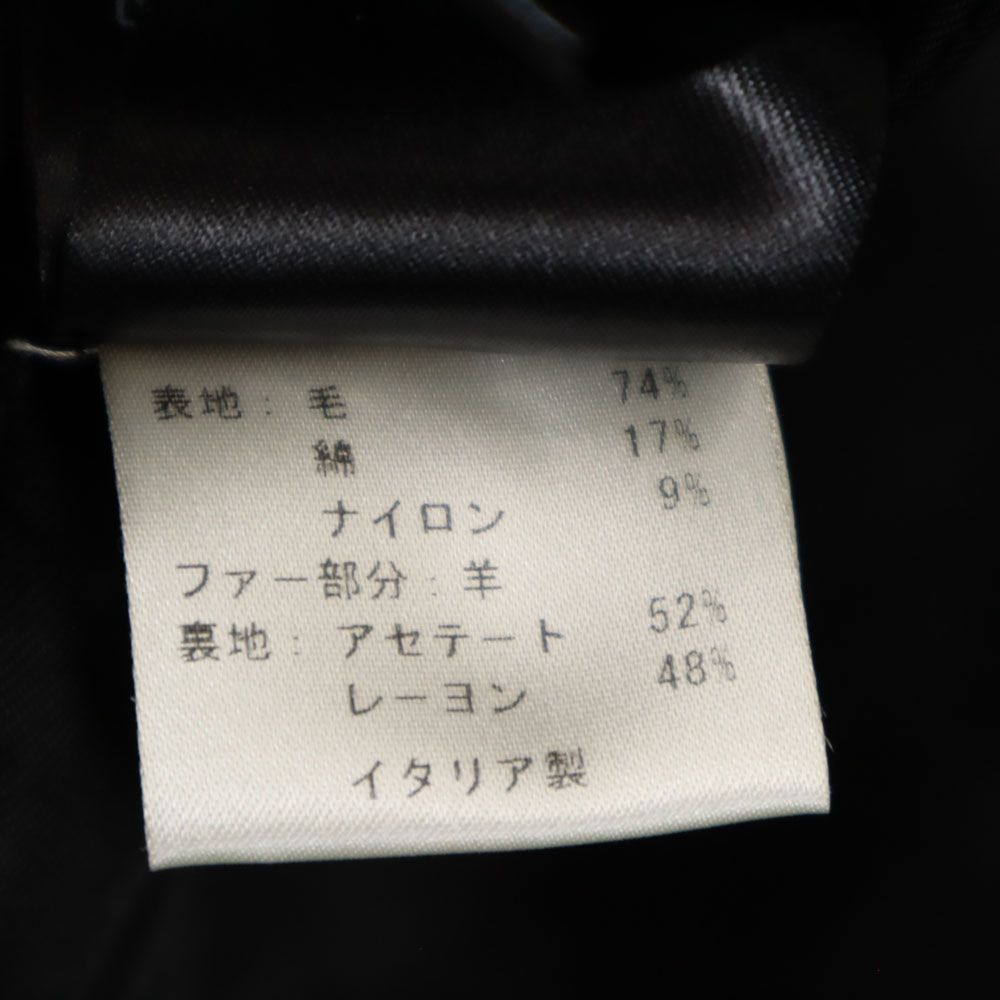 ドローム イタリア製 フェイクファー コート XS ブラック DROMe