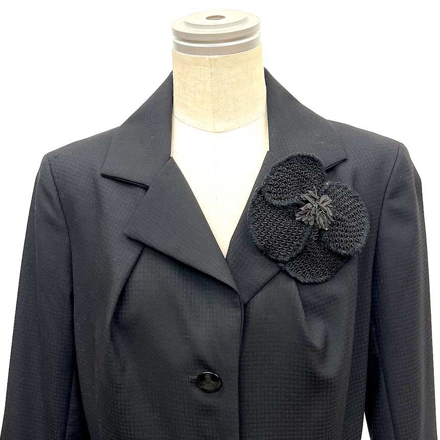 CHANELカメリアブローチコサージュ花ブラック黒aq10717