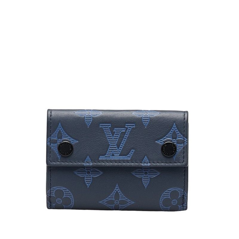 ルイヴィトン ディスカバリーコンパクト モノグラム シャドウ ネイビー