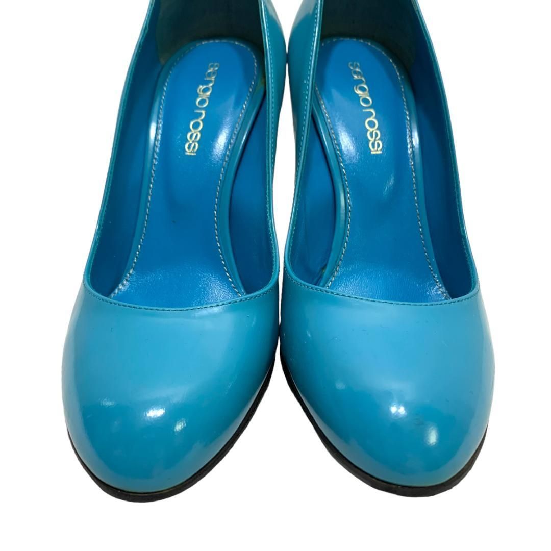 セルジオロッシ (22) パンプス アーモンドトゥ ハイヒール 本革 レザー