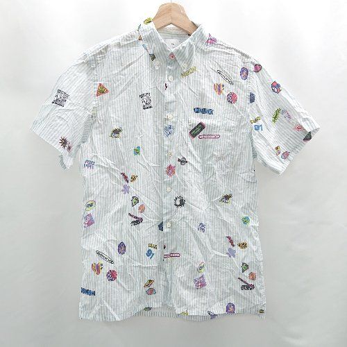 ◇ ⊂Φ PS Paul Smith ポールスミス ストライプ柄 総柄 半袖