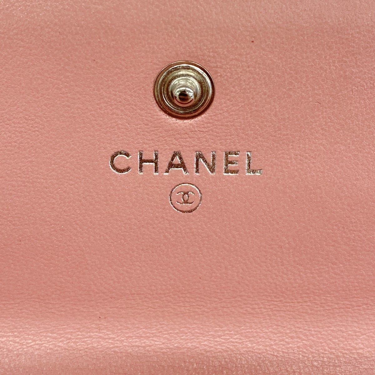 ☆SALE【5gd5003-h】シャネル 長財布 カメリア ラムスキン ピンク  