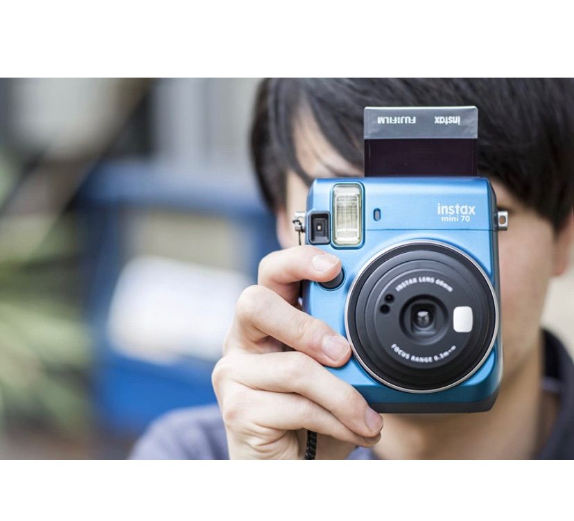 FUJIFILM インスタントカメラ チェキ mini 70 ブルー - メルカリ