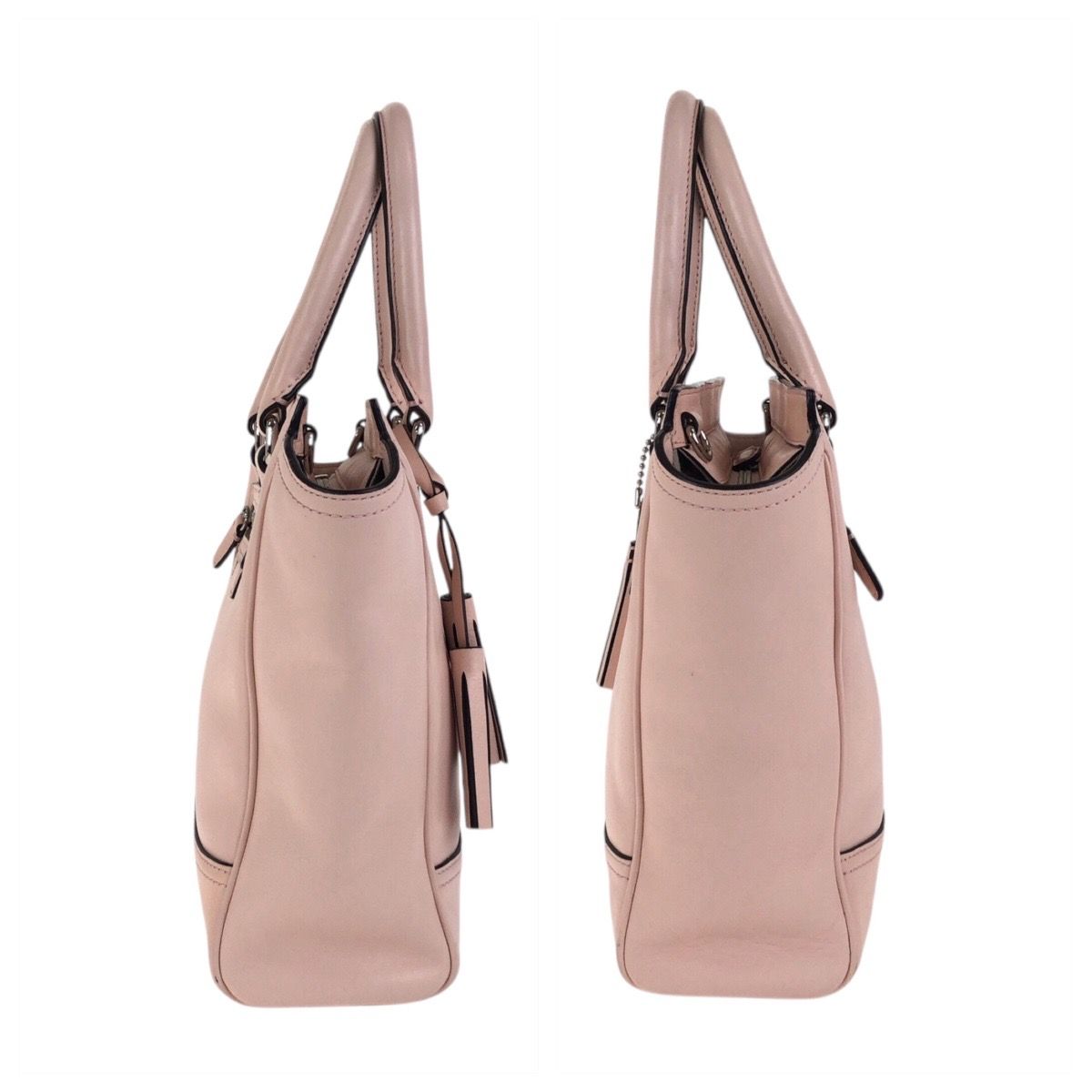 COACH コーチ レガシー ミニタナー ピンク シルバー金具 レザー