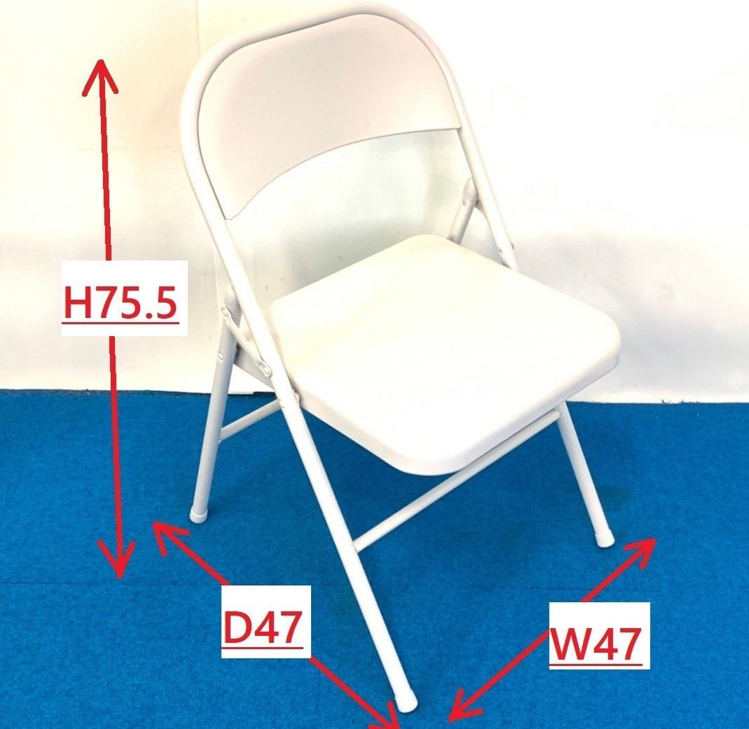 米軍放出品】MECO 折り畳みイス 4脚セット オフィス パイプ椅子 