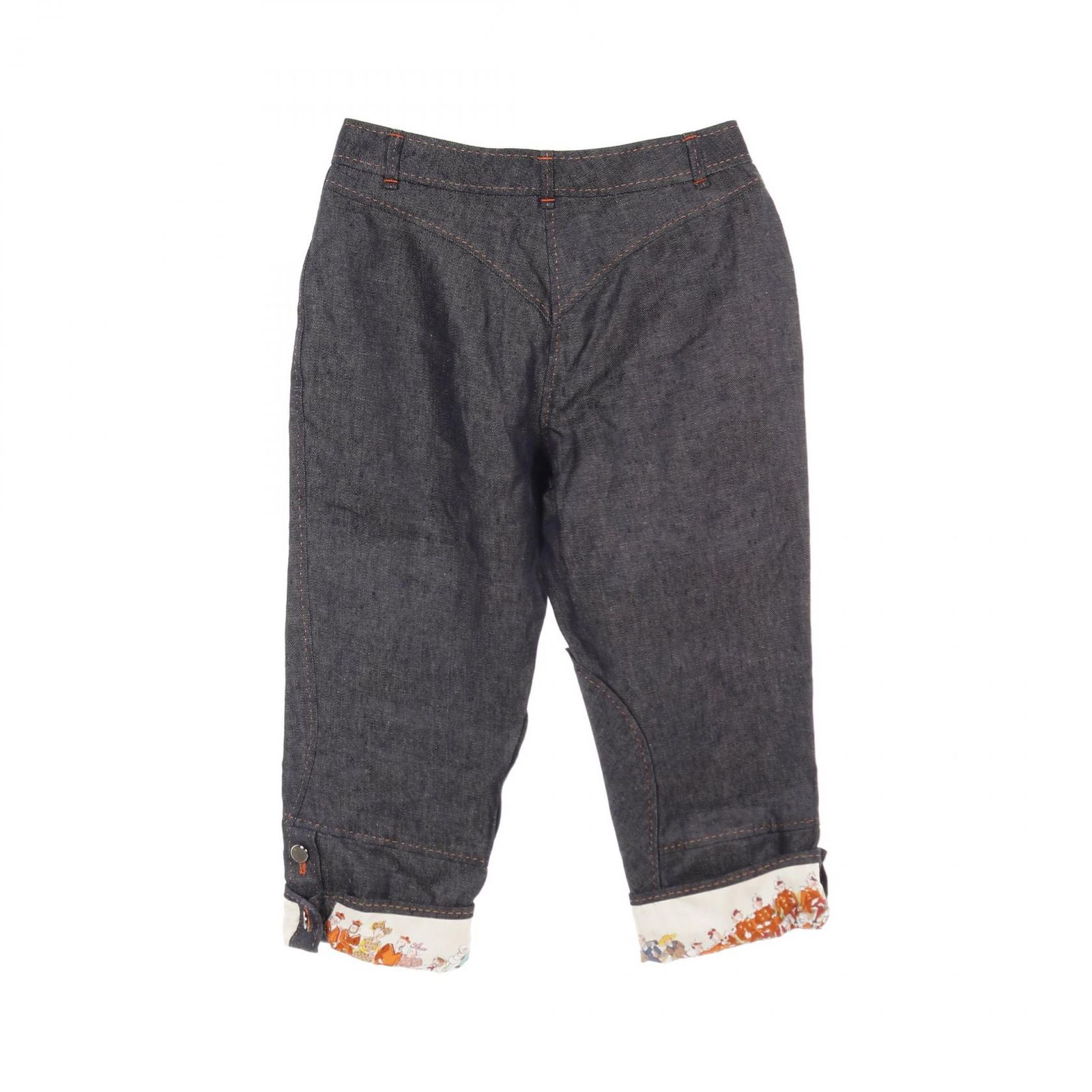 HERMES エルメス リネン シルク デニムパンツ Molier Cirque 希少美品✨エルメス デニムパンツ シルク ファブリック MOLIER CIRQUE パンツ