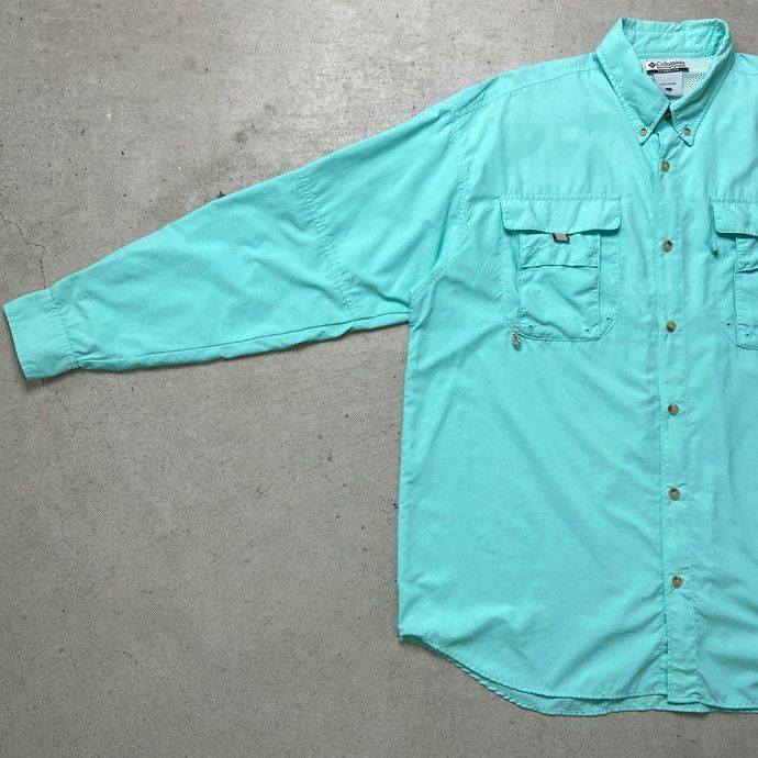90年代 Columbia コロンビア PFG フィッシングシャツ ナイロン