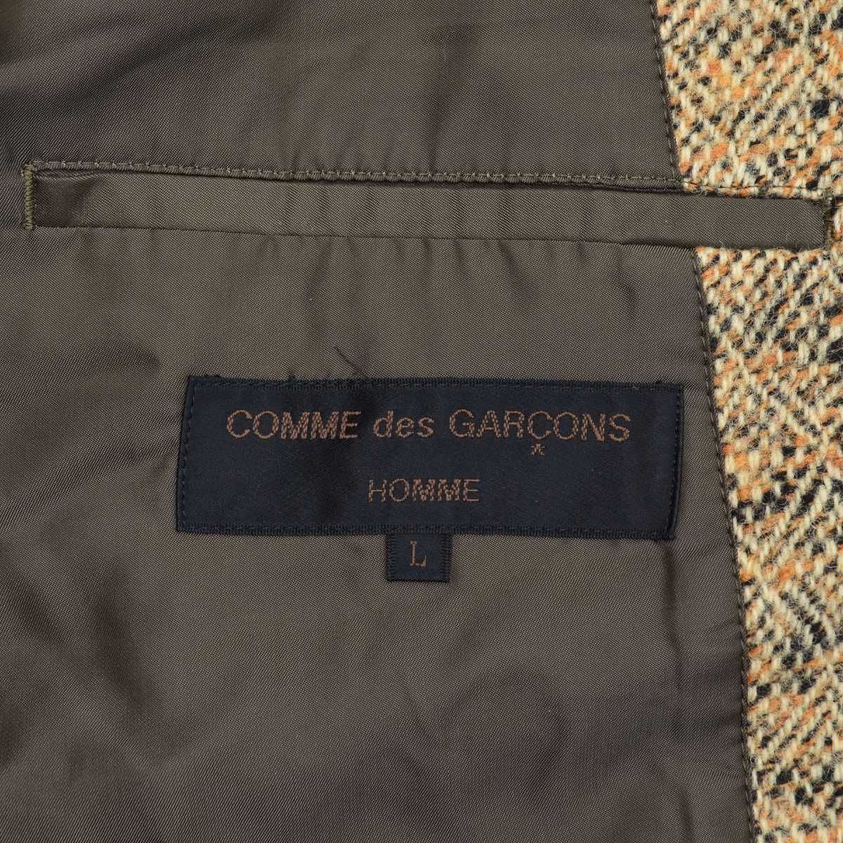COMMEdesGARCONSHOMME】90s archive AD1994 HJ-04045 ツイード3ボタン 