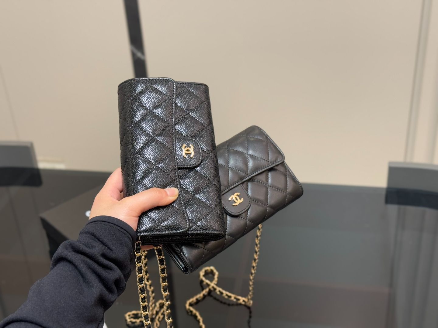 本日限定特価】シャネル チェーンウォレット 18.10cm フルレザー