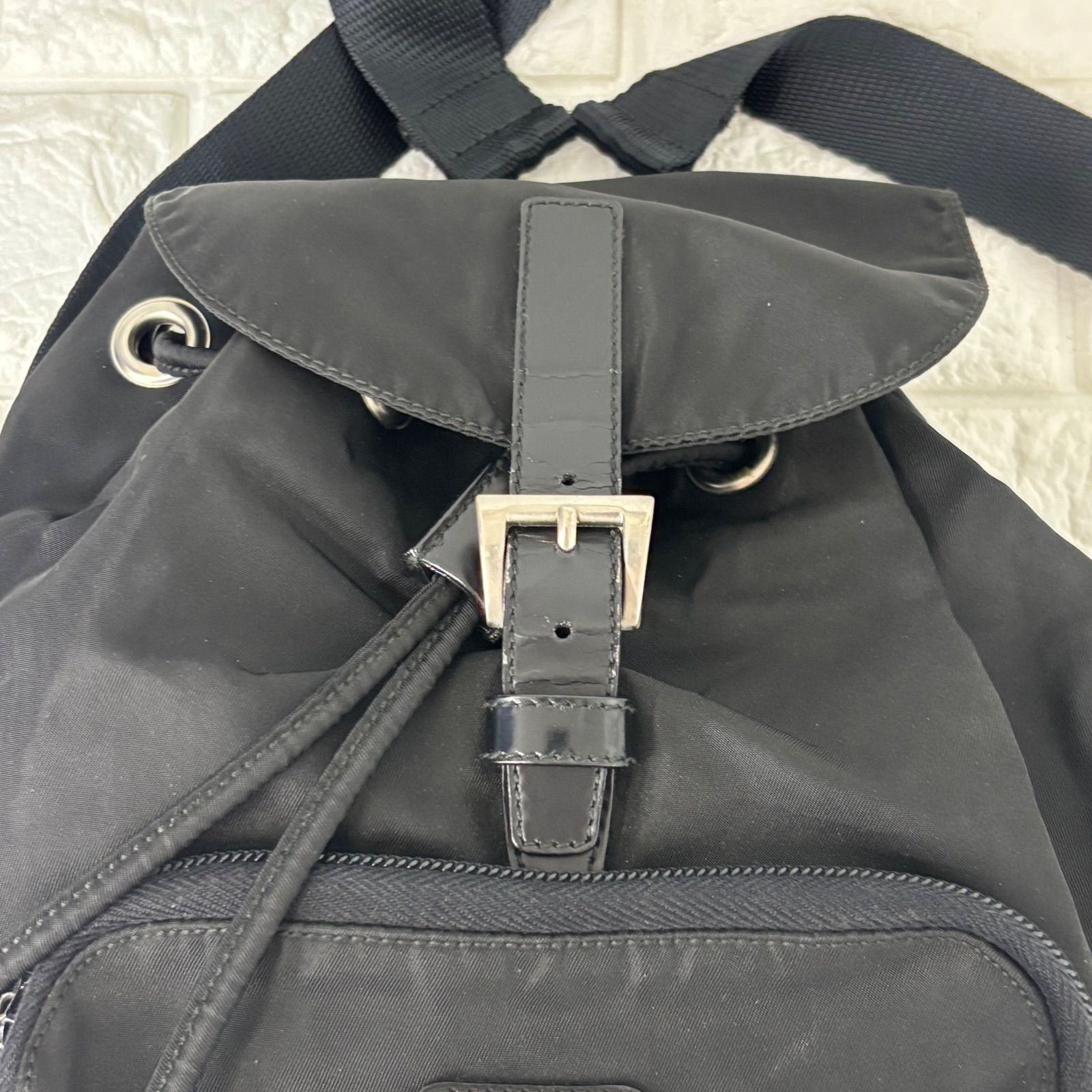 s)PRADA プラダ ミニリュック バックパック ナイロン 三角ロゴ