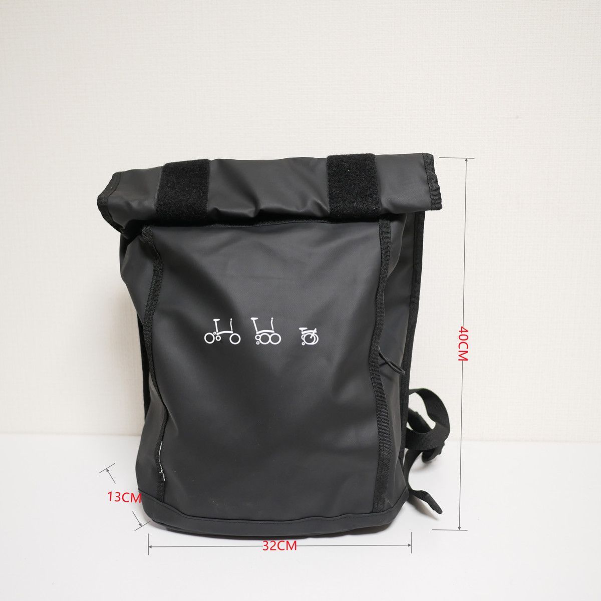 BROMPTON用　フロントバッグ　巻き巻きリュック　撥水加工　キャリアフレーム BROMPTON用 フロントバッグ 巻き巻きリュック 撥水加工 キャリア
