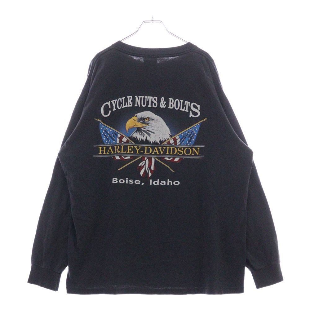 VINTAGE ヴィンテージ 90s HARLEY DAVIDSON AGXZ 両面プリント クルー