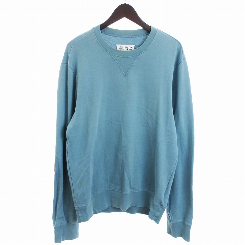 16ss Maison Margiela エルボーパッチスウェット ブルー