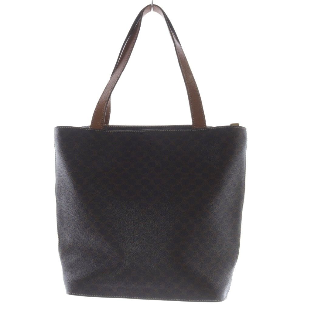 セリーヌ CELINE ヴィンテージ オールド マカダム トリオンフ バケツ トートバッグ ハンドバッグ 茶色