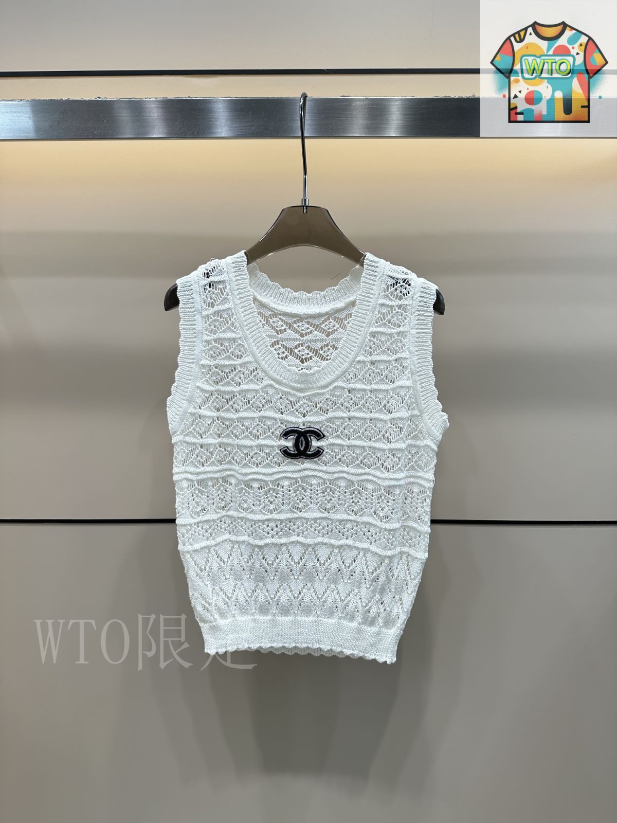 今日特価】Chanel 2025 夏季新款 透かし彫りダブル C ニット