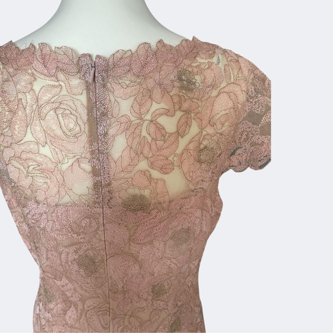 新品◇TADASHI SHOJI タダシショージ 上品ゴールドピンクベージュお花