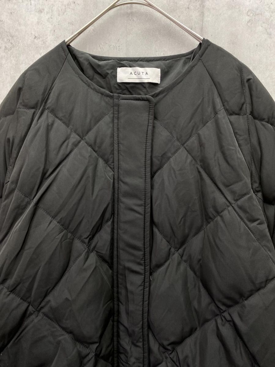 Acuta アクータ アーバンリサーチ ロングコクーンキルティングダウン 中綿 ジャケット sizeF 黒 ◆ ◎レディース