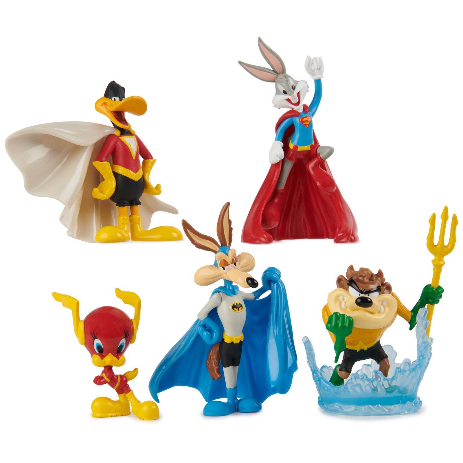 DCコミック ルーニー・テューンズ マッシュアップパック 限定版WB 100周年記念 ルーニーテューンズ×DCフィギュア 4インチ スーパーヒーロー キッズおもちゃ 男の子と女の子向け 
