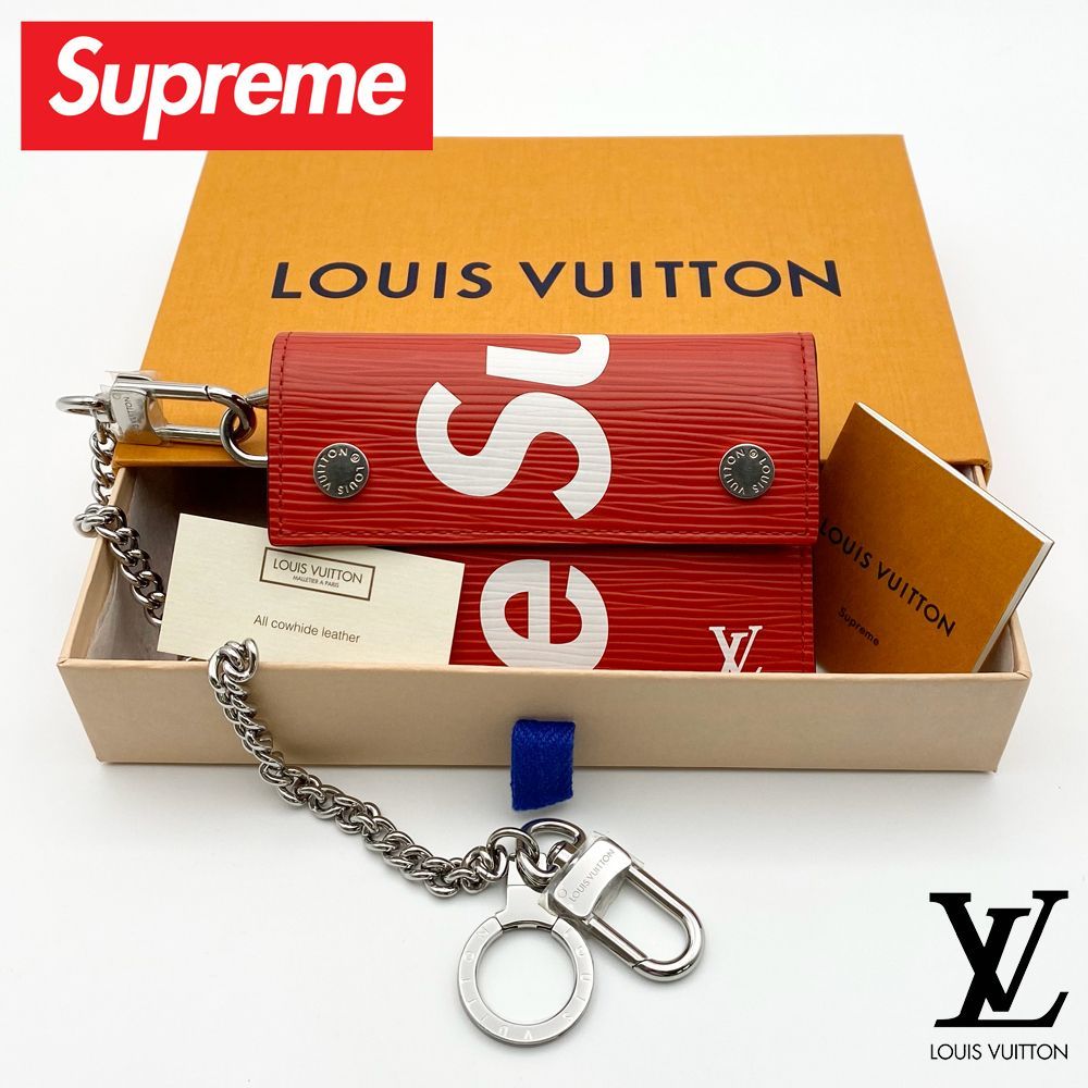 最高峰・限定品】ルイヴィトン×シュプリーム LOUIS VUITTON × Supreme コラボレーション 三つ折り財布 M67755 エピレザー  レッド 送料無料 送料込み - メルカリ