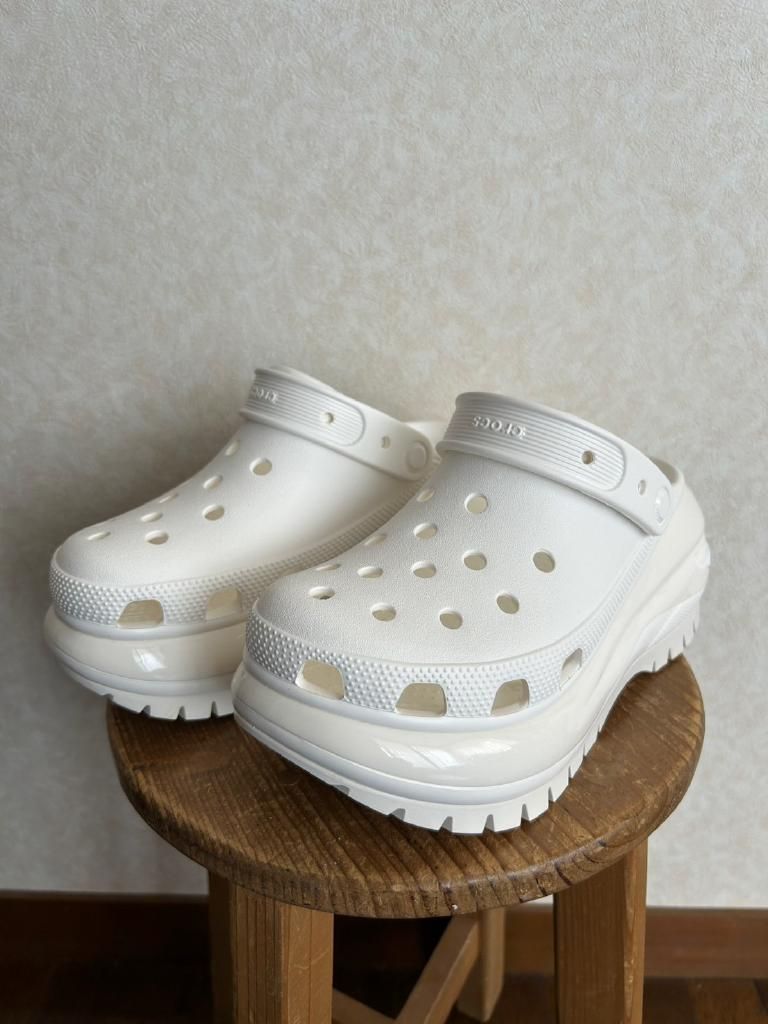 crocs クロックス メガクラッシュ クロッグ ホワイト 厚底 タグ無し 未