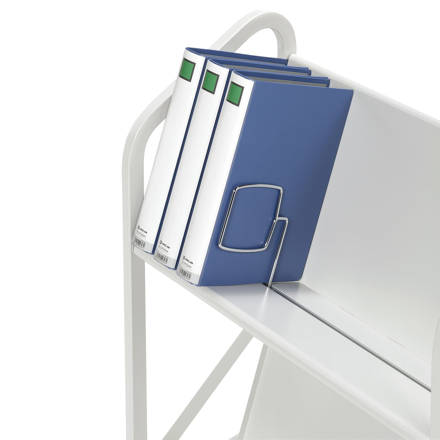 ファイルサポートワゴン 2段 カルテワゴン 24-5607-02 クラウン CR-FSW280-W