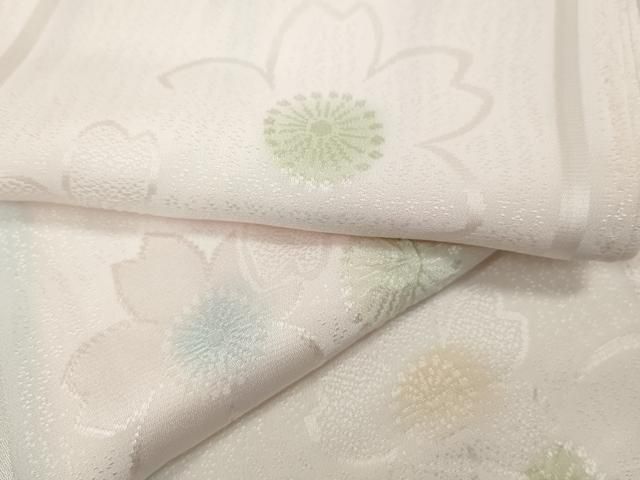 平和屋着物●長襦袢 袷 舞花間道 半衿刺繍 正絹 CAAZ2629ut