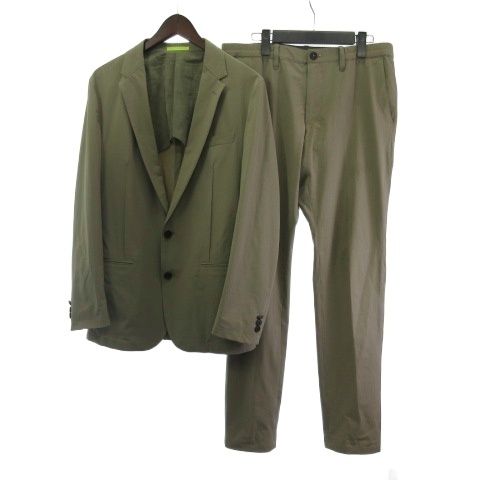 ランバンオンブルー LANVIN en Bleu セットアップ スーツ ナイロン ベージュ 50