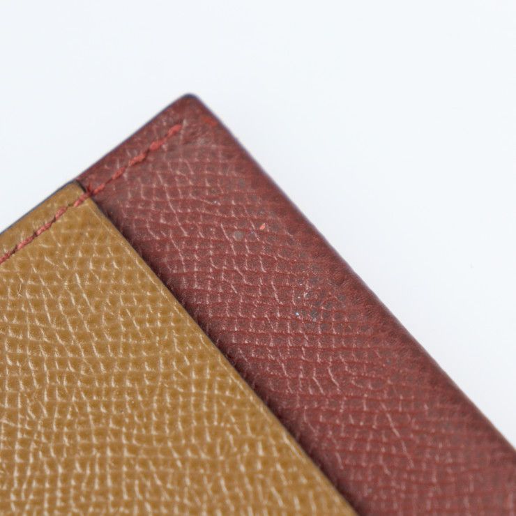 HERMES エルメス ジャングル カードケース ヴォーエプソン ブラウン系
