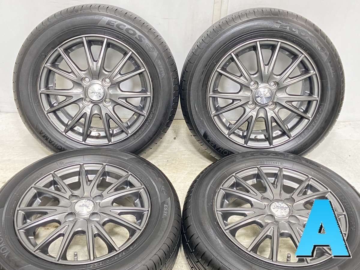 175/65R14  nヨコハマ エコス ES31 n　 VELVA SPORT n14x5.5 38 100-4穴 n中古タイヤ サマータイヤ ホイールセット 4本セットn s14220617125