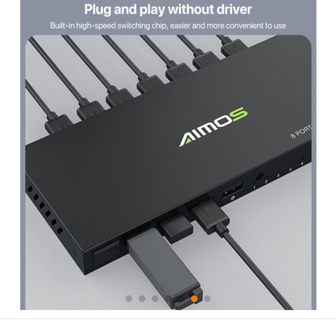 ★AIMOS AM-KM804 USB8入力4出力スイッチ - メルカリ