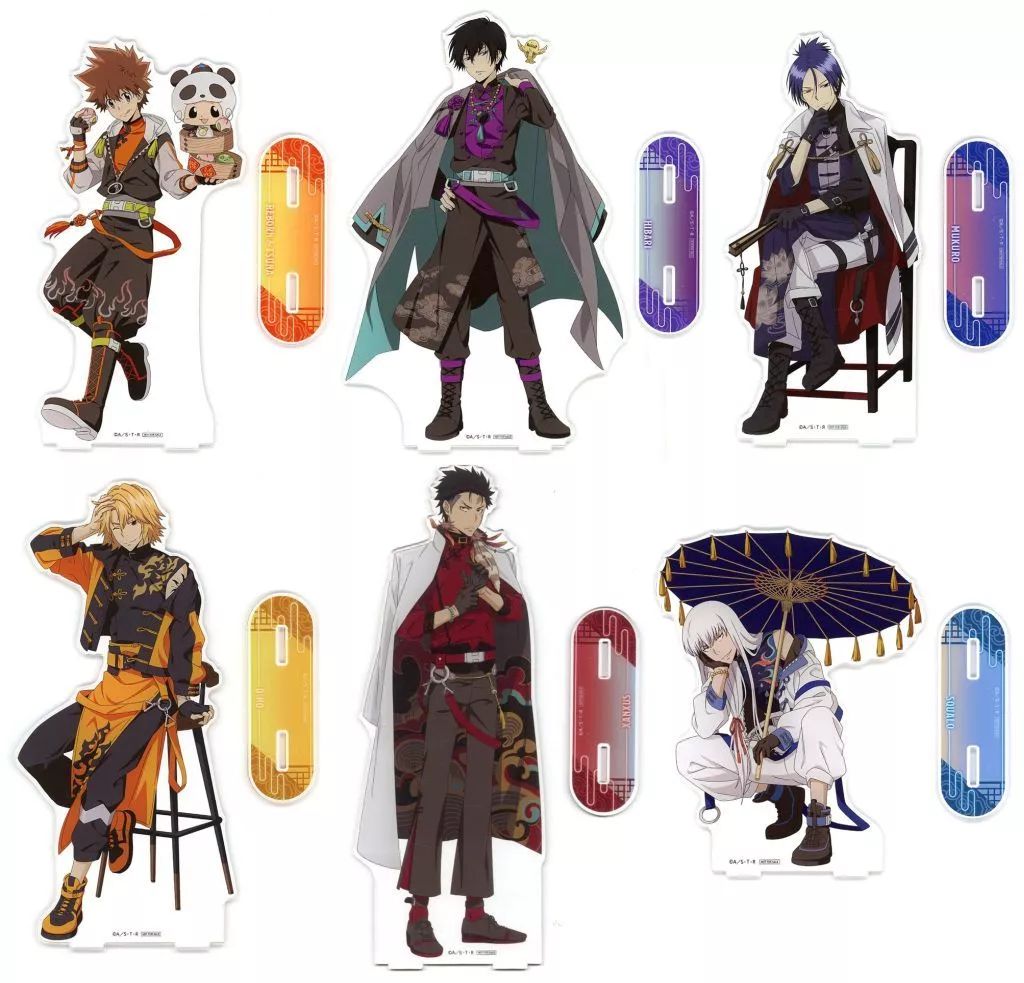 アクリルスタンド 全6種セット 家庭教師ヒットマンリボーン！　ラッキー缶バッジ 中古】アクリルスタンド・アクリルパネル 全6種セット BIG