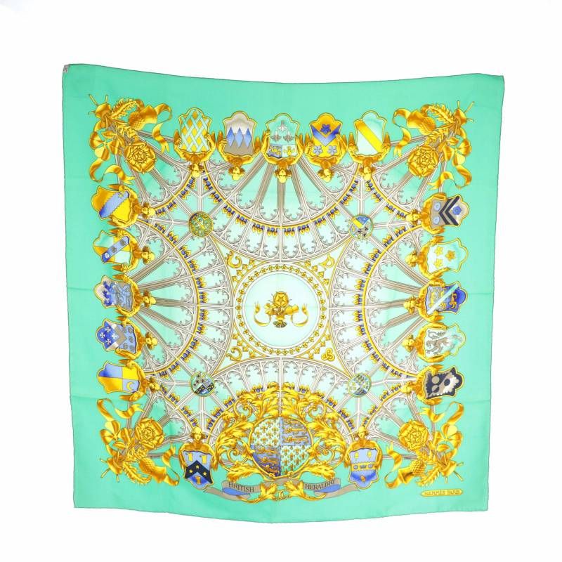 エルメス HERMES スカーフ 絹 シルク カレ90 BRITISH HERALDRY 英国