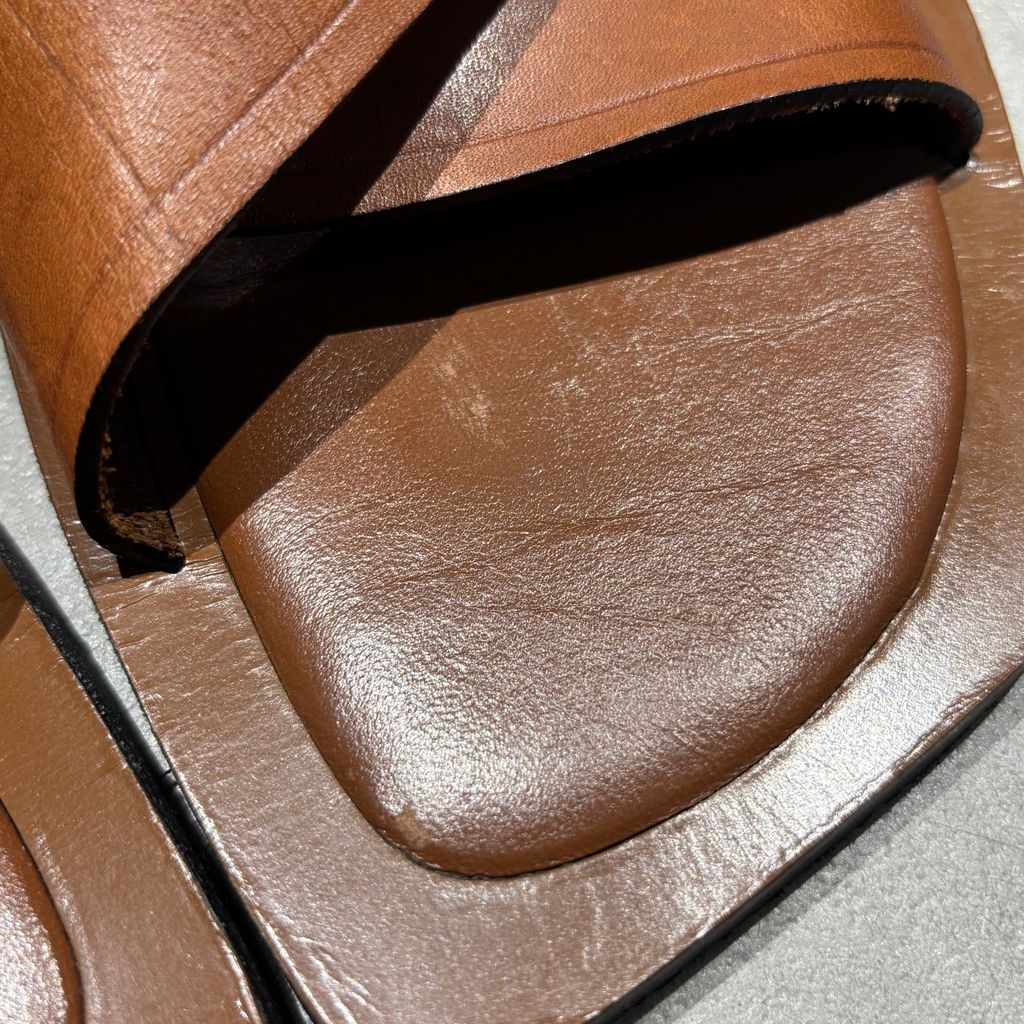 WALES BONNER ウェールズボナー 23SS CROSS SANDALS レザー