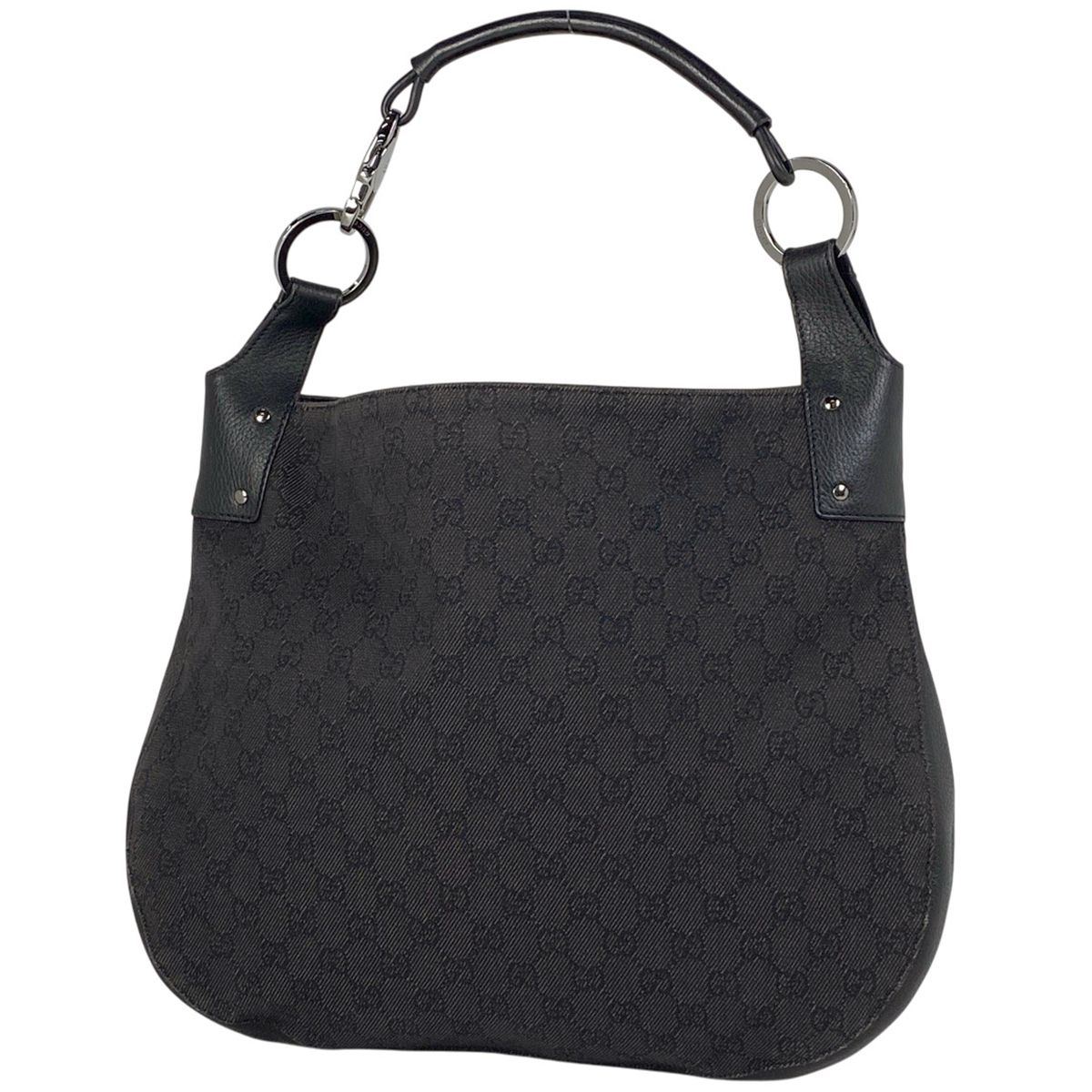 グッチ　GG柄　 GUCCIショルダーバッグ ブラック　エナメル　キャンバス グッチ GUCCI GG柄 ショルダーバッグ ハンドバッグ ワンショルダー