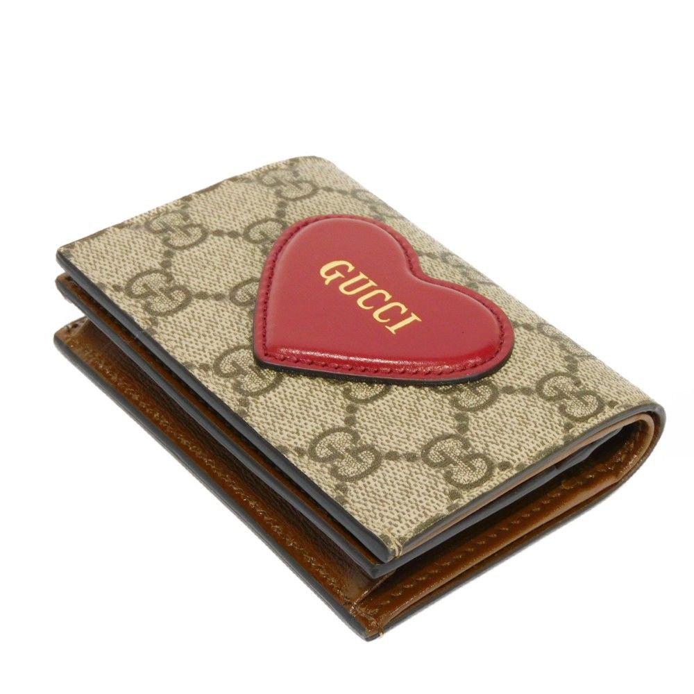 【専用出品です】GUCCI 二つ折り財布　ハートロゴ コンパクトウォレット GUCCI グッチ ハート ロゴ コンパクト ウォレット スナップボタン