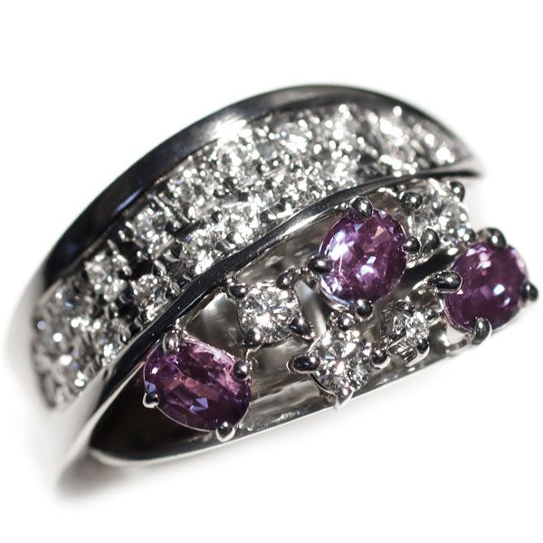 天空 希少 Pt900 アレキサンドライト ダイヤモンド リング 0.75ct D0  