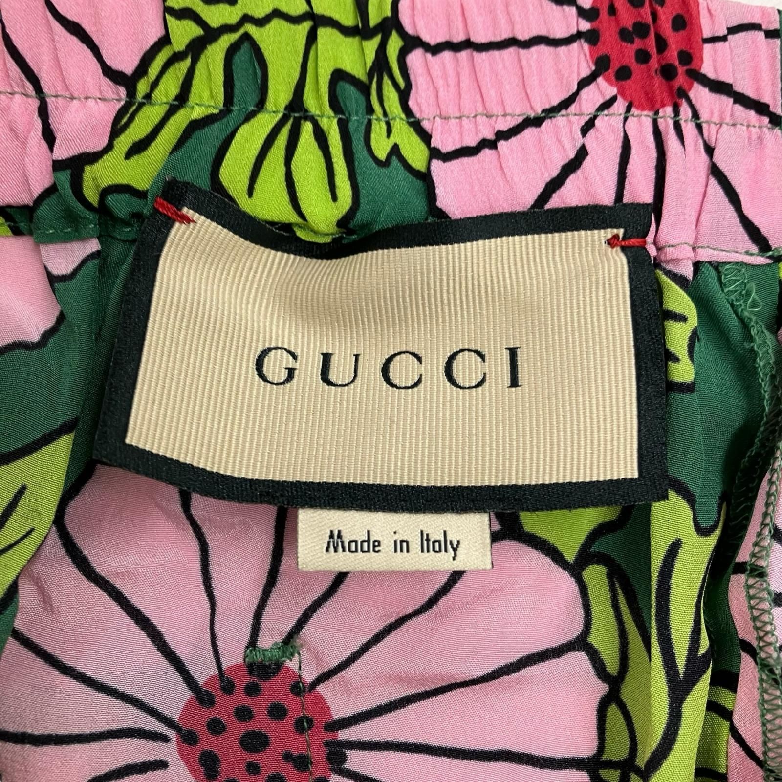 186005 GUCCI グッチ ケンスコット フローラル シルクショーツ ハーフ