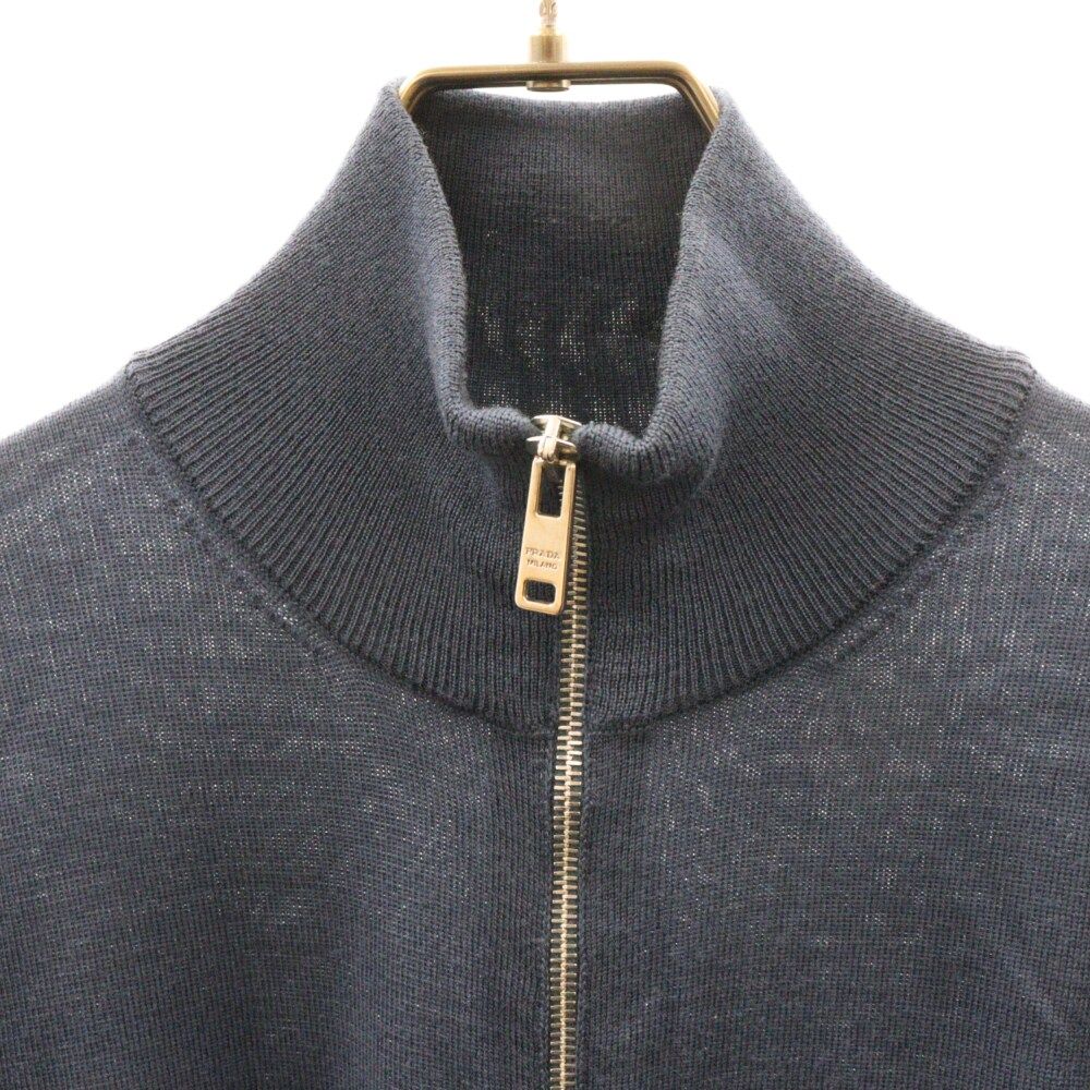 PRADA (プラダ) ドライバーズニット ヴァージンウール ジップ PRADA (プラダ) ドライバーズニット ヴァージンウール ジップ